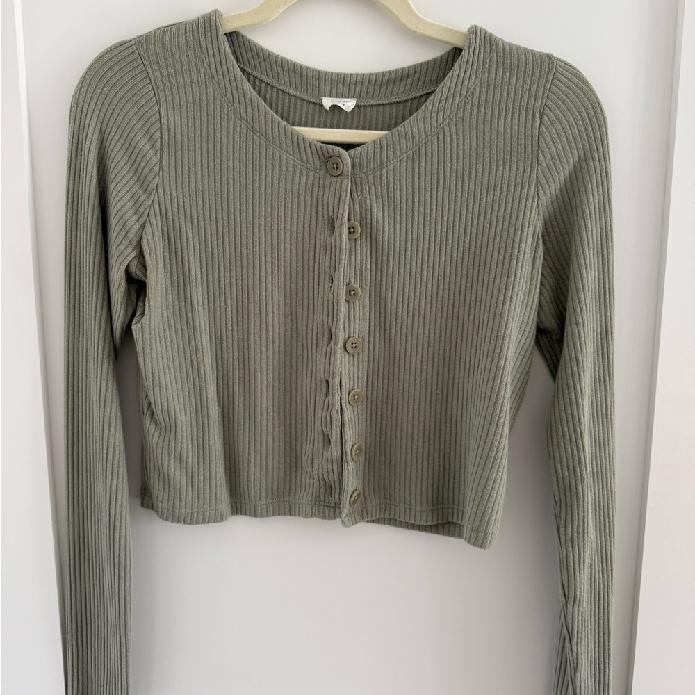 Aritzia Ribbed Cardigan - Picture 2 of 4